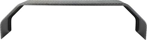 RecPro Black Steel Tandem Axle Fender with Backer Skirt | 14 Gauge Diamond Plate | 10"W x 72"L x 19 ¾"H | Bolt-On Angular Trailer Fender | Made in USA (2) in Saudi Arabia