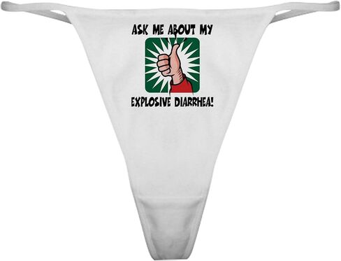 CafePress Explosive Diarrhea Classic Thong Underwear, Womens Panties in Saudi Arabia