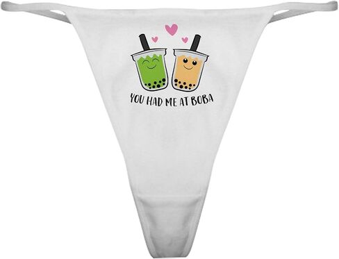 CafePress You Had Me At Boba Tea Classic Thong Underwear, Womens Panties in Saudi Arabia
