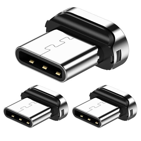 Kuulaa 3Pack Magnetic Charging Cable Magnetic Lightning Cable Magnetic Phone Charger 3A Fast Charging with 3 in 1 Charging Tips Nylon-Braided Phone Cable Compatible for iProduct/Type C/Micro Device in Kuwait