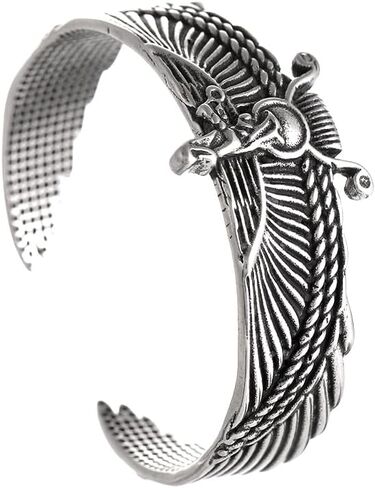 TURTLEDOVE Persian Farvahar Stainless Steel Bracelet, Faravahar Persian Farohar Pahlavi Cuff Bangle, Iran Persian Gift in Saudi Arabia