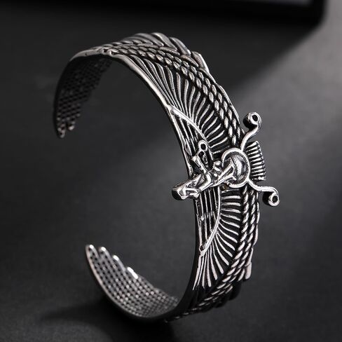 TURTLEDOVE Persian Farvahar Stainless Steel Bracelet, Faravahar Persian Farohar Pahlavi Cuff Bangle, Iran Persian Gift in Saudi Arabia