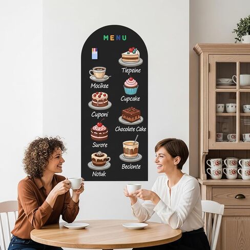 Arch Magnetic Wall Decal, 47" x 17" Magnetic Chalkboard for Wall, Self Adhesive Peel and Stick Wall Decal with Starter Kit for Home, Playroom and Classroom in Kuwait