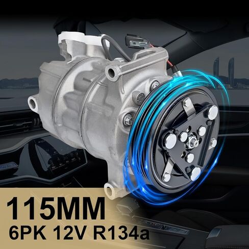 ضاغط مكيف الهواء مع قابض يناسب Sentra 2013-2019 L4 1.8L, CO 29072C, 98585, 926003SH0A, 926004FU1A, 97585, 7513045, 2001730,471-7063, 7512409 in Kuwait