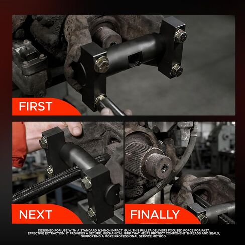 Yoke Puller for Automotive Trucks Cars for Removing Yokes from Driveshafts & Differentials - Compatible with Ford, for Chevy/GM, for Ram 1500-3500 & Other Class 1-2 Vehicles in Kuwait