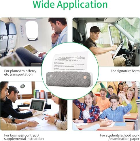 Original PeriPage A4 Paper Printer Direct Thermal Transfer Wirless Printer Mobile 210mm Mini Mobile Photo Printer USB BT Connection with 1 Roll Thermal Paper Support 2''/3''/4'' Paper Width in Saudi Arabia