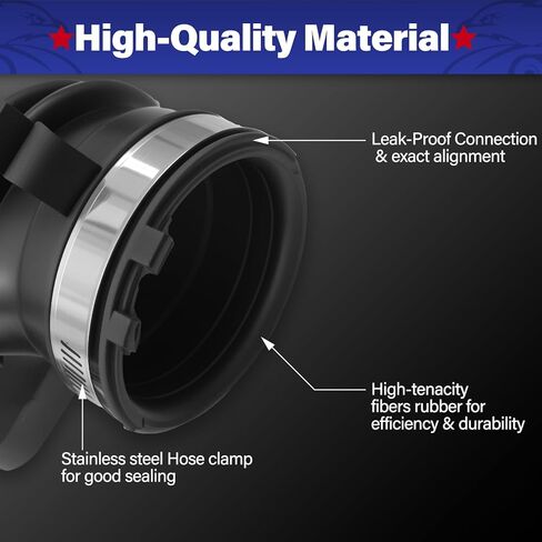 قطعة واحدة من أنبوب خرطوم مدخل منقي هواء المحرك مع مشابك متوافقة مع Honda CR-V 2002-2004 & Acura RSX 2002-2006 حذاء أنبوب مدخل الهواء يستبدل # 696-031 HS0014 17228-PNE-G00 in Kuwait