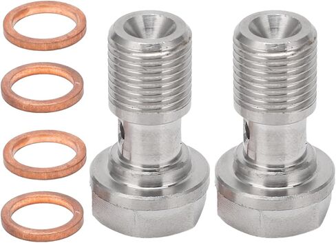 Hapivida 7/16in‑24 Banjo Bolt, Brake Banjo Bolt with 1.5mm Restrictor Stainless Steel for Brake Lines Clutch Lines Turbo Oil Feed in Saudi Arabia