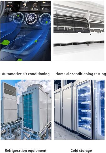 مقياس ضغط مبرد رقمي من Tissting 0-6000kPa/870psi HVAC، أداة تشخيصية احترافية للتيار المتردد لـ R134A R22 R410A مع شاشة LCD وخطاف خلفي in Kuwait