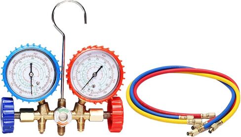 Air Conditioning Fluoride Tool Alloy Fluoride Tool Set AC Manifold Gauge Set Auto Service Kit in Saudi Arabia