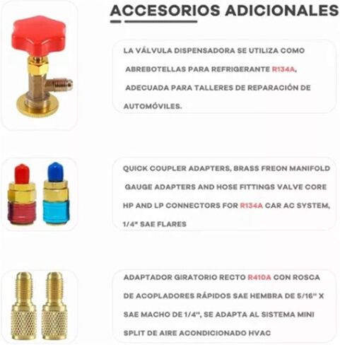 Air Conditioning Fluoride Tool Alloy Fluoride Tool Set AC Manifold Gauge Set Auto Service Kit in Saudi Arabia