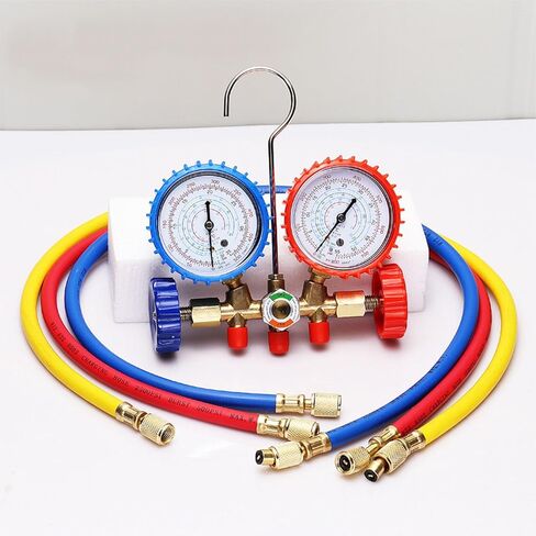 Air Conditioning Fluoride Tool Alloy Fluoride Tool Set AC Manifold Gauge Set Auto Service Kit in Saudi Arabia