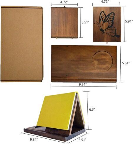 حامل كتب خشبي مثلث، خادم قراءة زاوية الكتاب، حامل مسند الكتب لمحبي الكتب، هدايا عيد الميلاد، هدايا عيد الميلاد، خادم كتب خشبي لمحبي الكتب in Kuwait