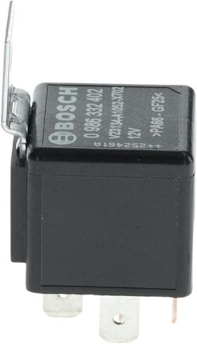 BOSCH 0986332402 تغيير التتابع الصغير مع حامل تثبيت متكامل - 5 دبابيس، 12 فولت تيار مستمر، 30/20 أمبير - فردي in Kuwait