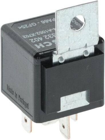 BOSCH 0986332402 تغيير التتابع الصغير مع حامل تثبيت متكامل - 5 دبابيس، 12 فولت تيار مستمر، 30/20 أمبير - فردي in Kuwait