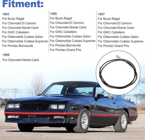 Speedometer Cable 88959481 Compatible with 1985-1988 Chevy Monte Carlo El Camino, Buick Regal, Pontiac Grand Prix, Oldsmobile Cutlass, GMC Caballero in Saudi Arabia