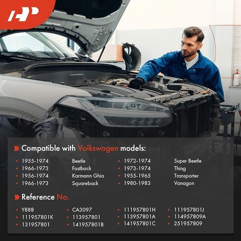 كابل عداد السرعة A-Premium 55 بوصة متوافق مع Volkswagen Beetle 1955-1974، Fastback 1966-1973، Karmann Ghia 1956-1974، Squareback 1966-1973، Super Beetle 1972-1974، Thing، Transporter، Vanagon in Kuwait