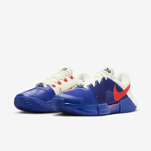 Nike GP Challenge 1 Premium Men's Hard Court Tennis Shoes (Deep Night/Pale Ivory/Metallic Silver/Light Crimson) Size 10.5 in Saudi Arabia