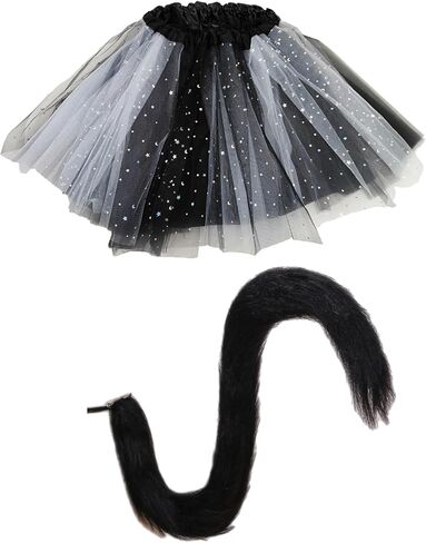 Girls Cute Cat Costume for Kids, 100th Day of School Red and White Cats Cosplay Outfit with Tutu Fluffy Cat Tails Bow Tie Set for Read Book Day Halloween Party Dress up in Saudi Arabia
