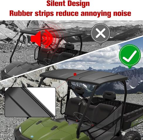 Sport Roof Top for Polaris Ranger 570 FullSize, Durable Polyethylene 2-Piece Combination Sun Visor Roof for 2016-2025 Polaris Ranger 570 Full-Size Accessories in Saudi Arabia