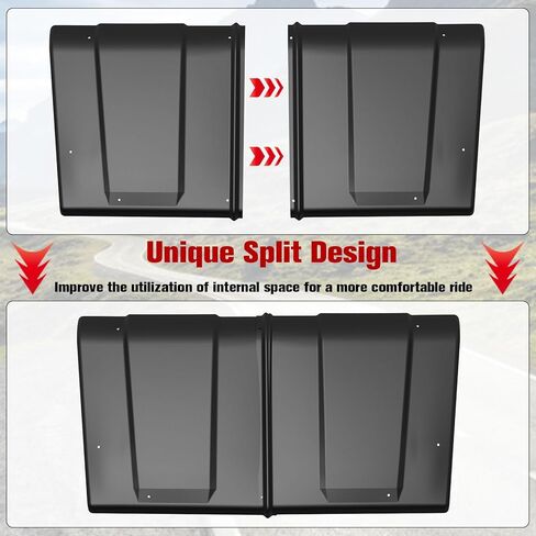 Sport Roof Top for Polaris Ranger 570 FullSize, Durable Polyethylene 2-Piece Combination Sun Visor Roof for 2016-2025 Polaris Ranger 570 Full-Size Accessories in Saudi Arabia