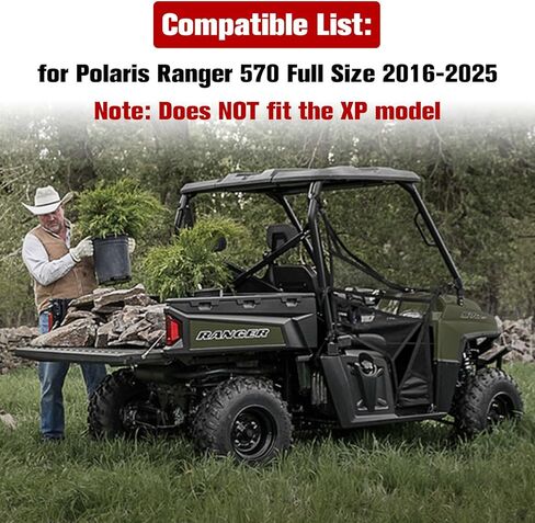 Sport Roof Top for Polaris Ranger 570 FullSize, Durable Polyethylene 2-Piece Combination Sun Visor Roof for 2016-2025 Polaris Ranger 570 Full-Size Accessories in Saudi Arabia