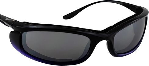 Global Vision Shadow Foam-Padded Motorcycle Sunglasses Glasses For Men & Women 3 Pairs Two-Tone Black with Orange, Pink & Purple Frames & Flash Mirror Lenses in Saudi Arabia