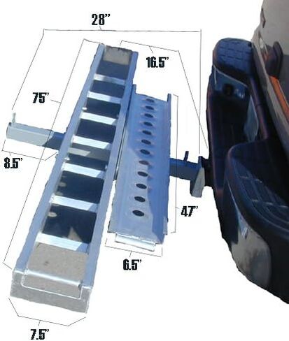 Aluminum Motorcycle Dirt Bike Carrier Trailer Hauler 2" Hitch Rack Ramp in Saudi Arabia