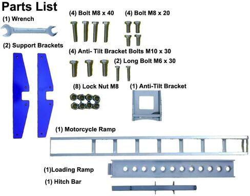 Aluminum Motorcycle Dirt Bike Carrier Trailer Hauler 2" Hitch Rack Ramp in Saudi Arabia