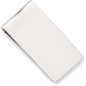 Rhodium-plated Kelly Waters Polished Rectangle Money Clip in Kuwait