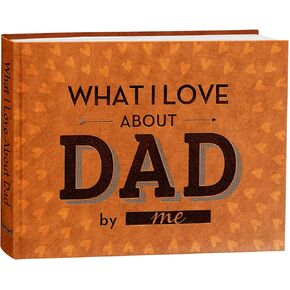 What I Love about Dad Book, Fill-in-the-Blank Leather Cover Book for Dad - Christmas Gifts for Dad from Daughter, Son, Kids - Birthday Gifts for Dad, Dad Birthday Gifts - Dad Christmas Gifts, Stocking Stuffer in Kuwait