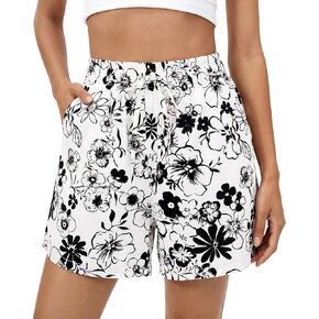 BTFBM Spring Summer Shorts for Women Dressy Casual High Waisted Wide Leg Floral Boho Shorts 2026 Beach Vacation Clothes in Saudi Arabia