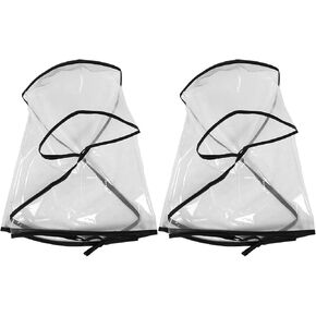 2pcs Waterproof Rain Bonnet Hat with Visor Plastic Reusable Windproof Rain Cap for Women for Travel and Daily Use Transparent in Saudi Arabia