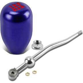 نظام Auto Dynasty متوافق مع Civic/Del Sol/CRX/Integra Double Bend Short Throw Shifter+5-Speed ​​Gear Knob (أسود) in Saudi Arabia