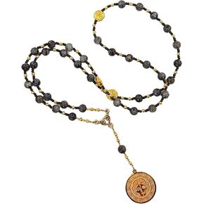 Hella (Hel) Prayer Bead Necklace in Labradorite: Norse Goddess of Death, Ruler of the Underworld in Saudi Arabia