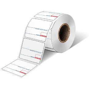 CAS 8020 Weigh Scale Label, 2.25" x 2.36", 58mm x 60mm, Blue Red Printed, UPC/Ingredients in Saudi Arabia