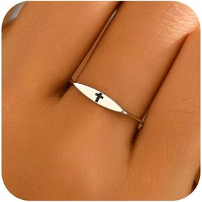925 Sterling Silver Cross Pray Ring for Men Women Dainty Mini Black Resin Cross Stackable Ring to Daughter Mom Promise Faith Rings Christian Religious Birthday Easter Gifts Jewelry in Kuwait