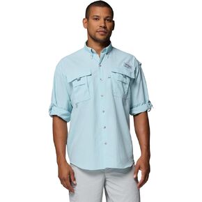 Columbia Men's PFG Bahama II Long Sleeve Fishing Shirt, Marine Light, 1X in Saudi Arabia