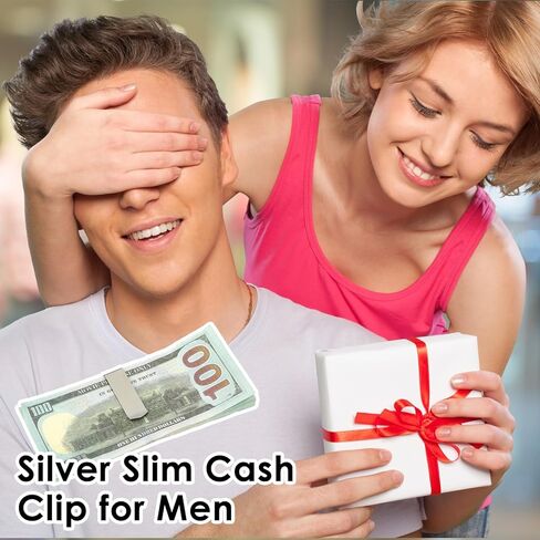 20 Pack Stainless Steel Money Clips, Silver Slim Metal Cash Clip for Men Small Wallet Clip Credit Card Holder Money Clips Minimalist Front Front Pocket Cash Wallet Clip in Saudi Arabia