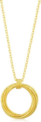CHOW SANG SANG Essence 999.9 24K Gold Price-by-Weight Gold Geometric Interlocking Hoops Necklace for Women 93710N | 18.5", (47 CM) in Saudi Arabia