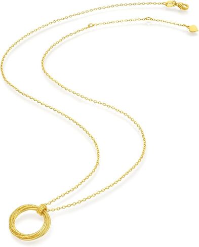 CHOW SANG SANG Essence 999.9 24K Gold Price-by-Weight Gold Geometric Interlocking Hoops Necklace for Women 93710N | 18.5", (47 CM) in Saudi Arabia