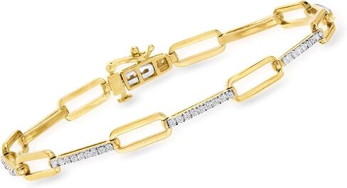 روس سيمونز 0.50 قيراط. t.w. سوار رابط مشبك الورق الماسي من الذهب عيار 18 قيراطًا فوق الجنيه الاسترليني in Kuwait