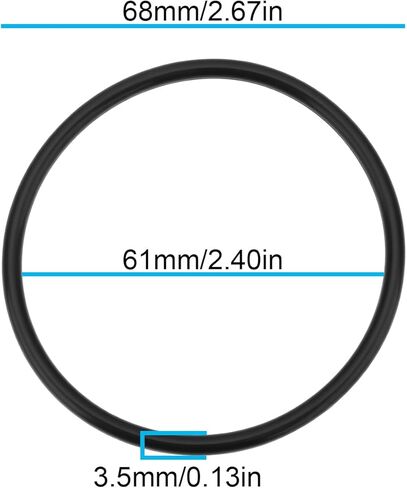 SING F LTD 2X مضخة الوقود O-Ring Seal متوافق مع BMW متوافق مع Land Rover متوافق مع Opel 3.5 مم سمك 61x68 مم حشية مضخة التفريغ in Kuwait