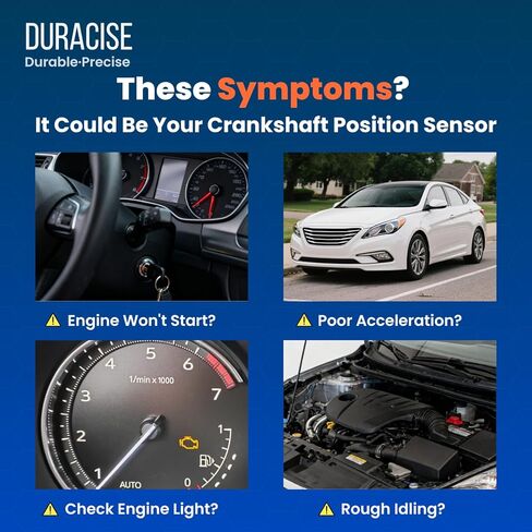 مستشعر موضع العمود المرفقي DURACISE متوافق مع 2006-2015 Hyundai Sonata، 2010-2015 Santa Fe، Tucson & 2007-2016 Kia Optima، 2011-2015 Sorento، Forte، Sportage | تصنيع المعدات الأصلية #39180-25200، 39180-25300 in Kuwait