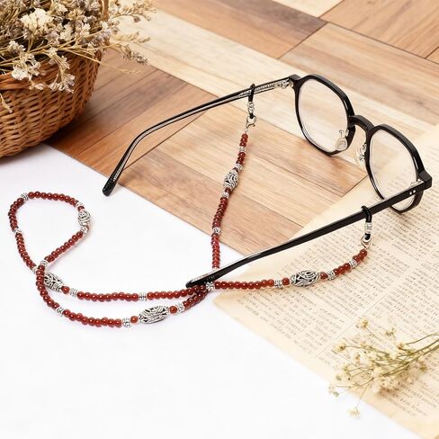 Brown Eyeglass Chains Stylish Glasses Holder Strap for Women Daily Accessories in Saudi Arabia