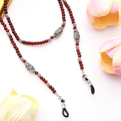 Brown Eyeglass Chains Stylish Glasses Holder Strap for Women Daily Accessories in Saudi Arabia