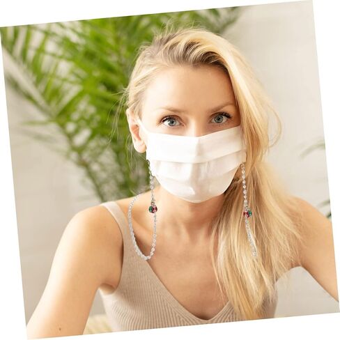 سلسلة نظارات DIY وحبل قناع متين مضاد للخسارة للنساء للنظارات وأقنعة الوجه، ملابس مريحة للاستخدام الداخلي والخارجي in Saudi Arabia