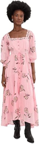 Free People Womens Morning Meadows Long-Sleeve Maxi Dress in Saudi Arabia