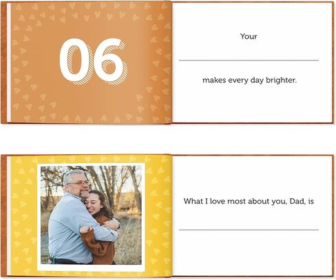 What I Love about Dad Book, Fill-in-the-Blank Leather Cover Book for Dad - Christmas Gifts for Dad from Daughter, Son, Kids - Birthday Gifts for Dad, Dad Birthday Gifts - Dad Christmas Gifts, Stocking Stuffer in Kuwait