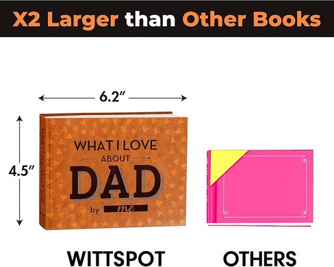 What I Love about Dad Book, Fill-in-the-Blank Leather Cover Book for Dad - Christmas Gifts for Dad from Daughter, Son, Kids - Birthday Gifts for Dad, Dad Birthday Gifts - Dad Christmas Gifts, Stocking Stuffer in Kuwait
